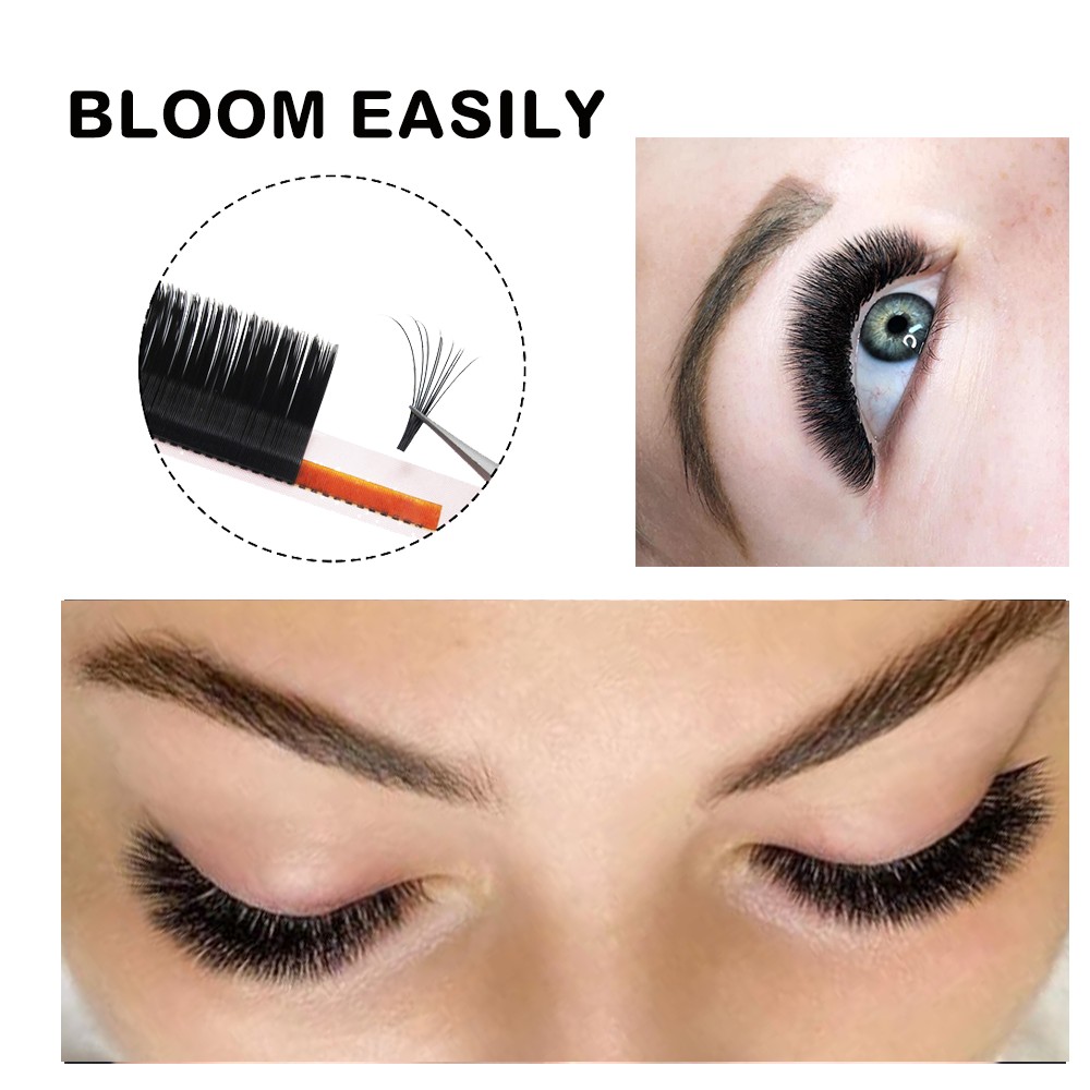 New Arrival 0.05/0.07/0.10 C/D 1pc Magic Eyelash Volume Easy To Make Fan Effect False Eyelash And Blooming Faux Mink Lashes