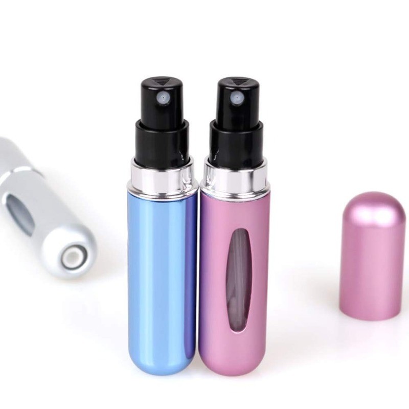 5ml Perfume Atomizer Portable Liquid Container For Cosmetics Small Aluminum Atomizer Coachella Empty Bottle Refillable For Travel