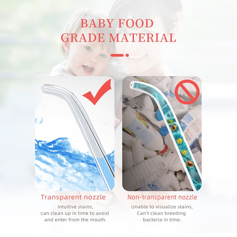 SEAGO Rechargeable Water Flosser Water Thread Oral Dental Irrigator Portable 3 Modes 200ml Water Jet Tank Waterproof IPX7 Home