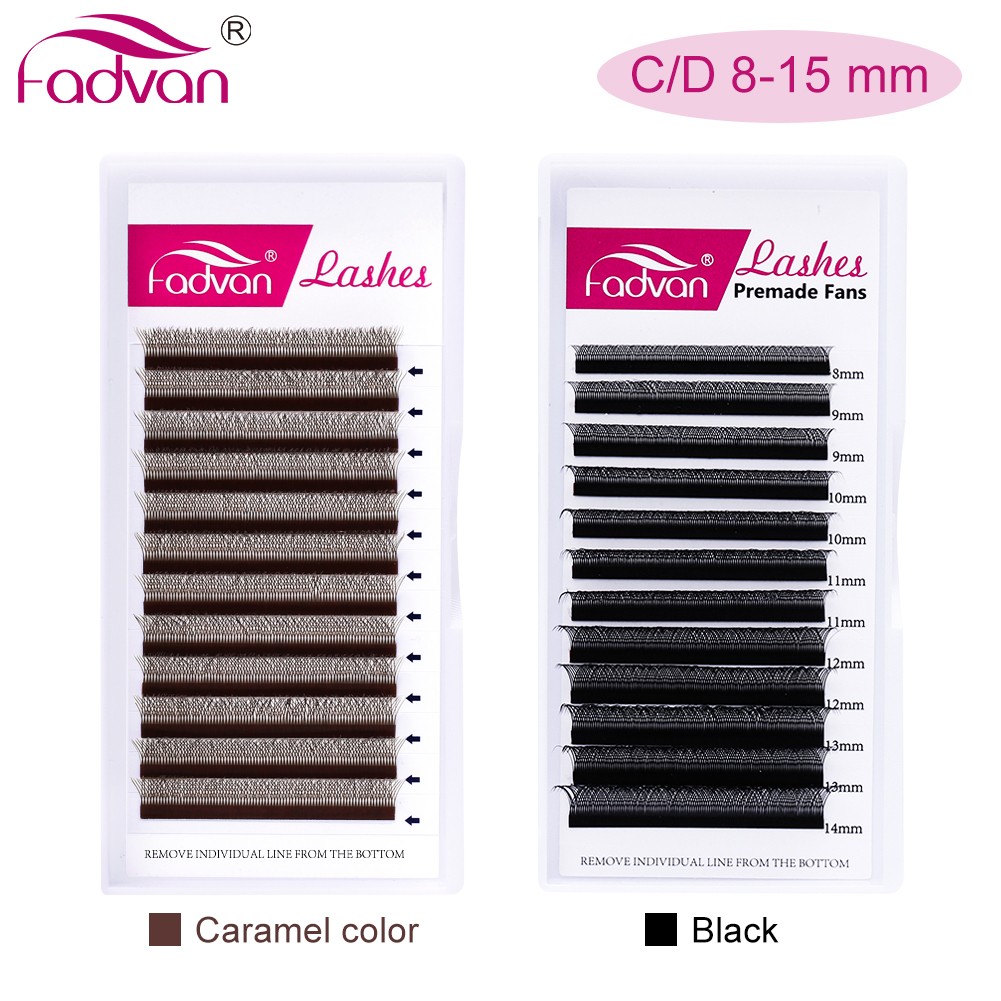 FCouple YY Design Eyelashes Extension Faux Mink Black Brown Soft Invividual Eyelashes Y Shape Volume Lashes Tools 8-14mm Lashes