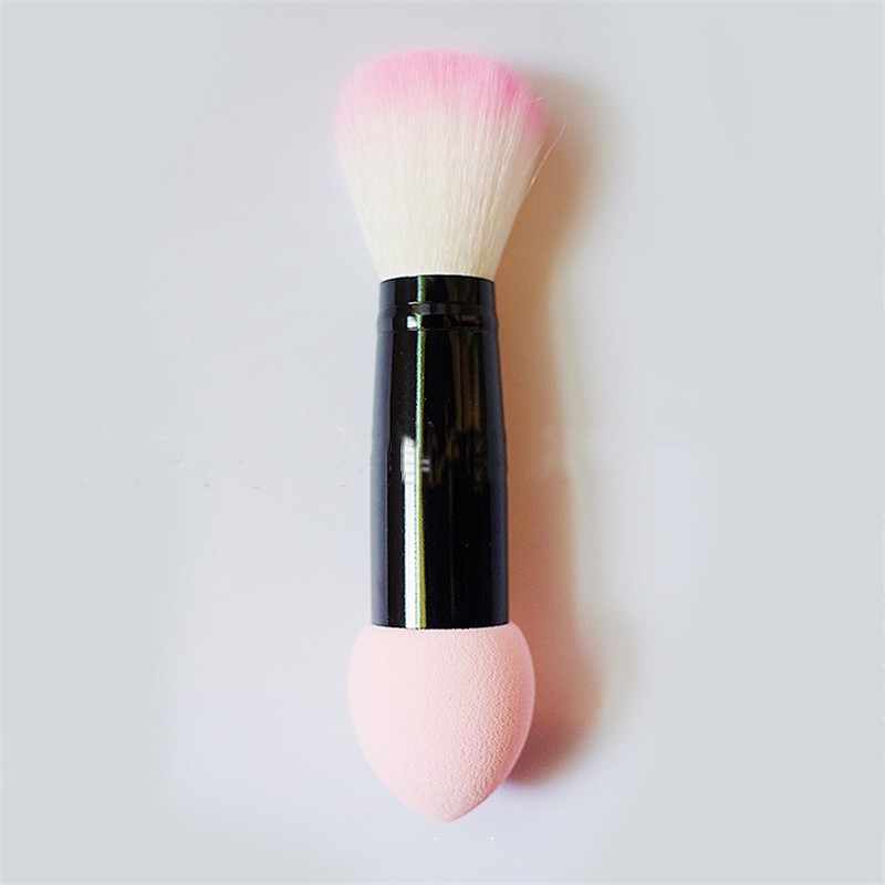 Brand New Makeup Brush 1pc Professional Blush Blusher Nylon Make Up Brush Two Heads Double Head Blush Brushes Health and Beauty