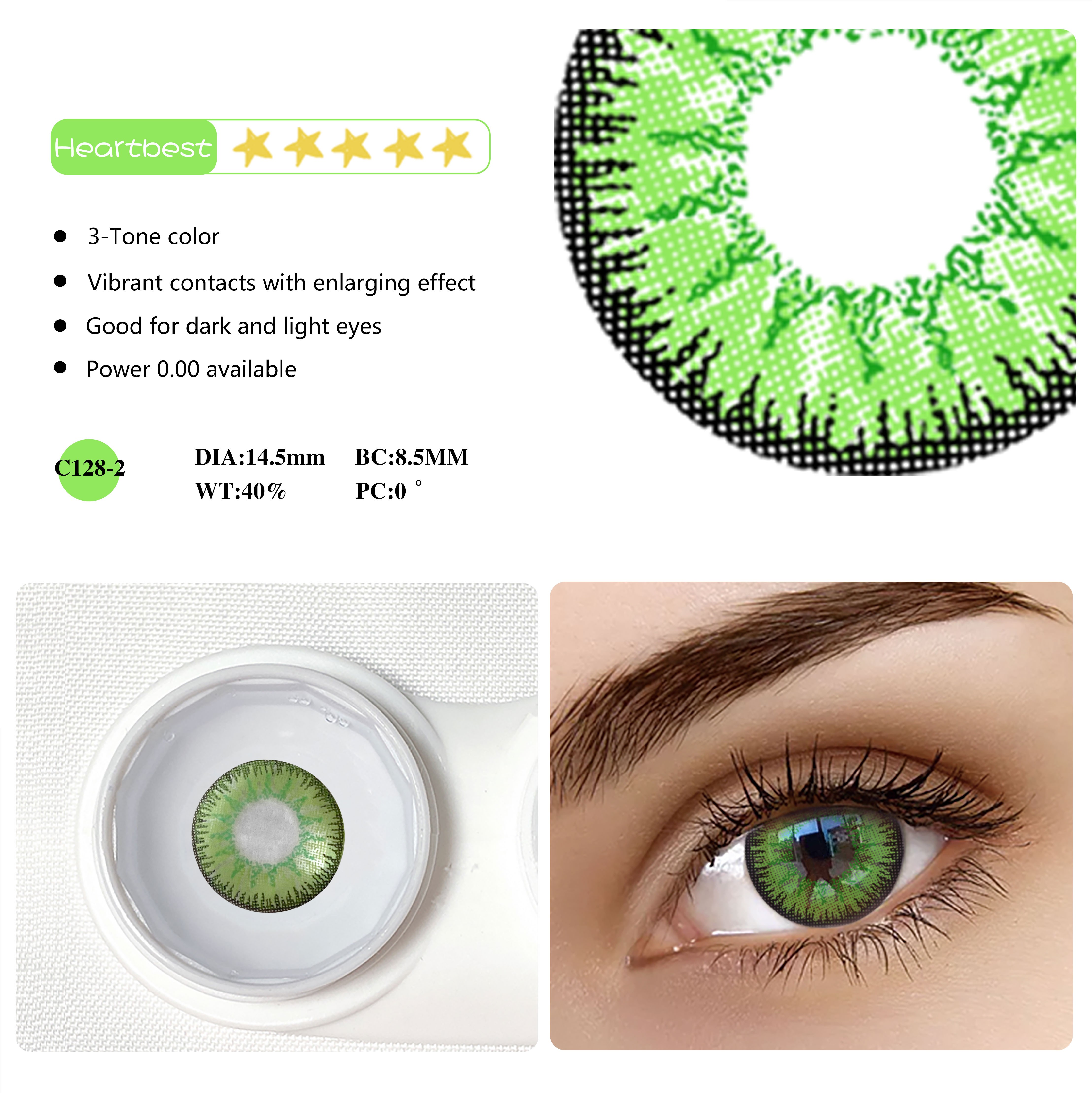 1 Pair 3 Tones Contact Lenses For Eye Popular Lens Eye Color USA Cosplay 12 Colors Cosmetic Contact Lens Fast Delivery