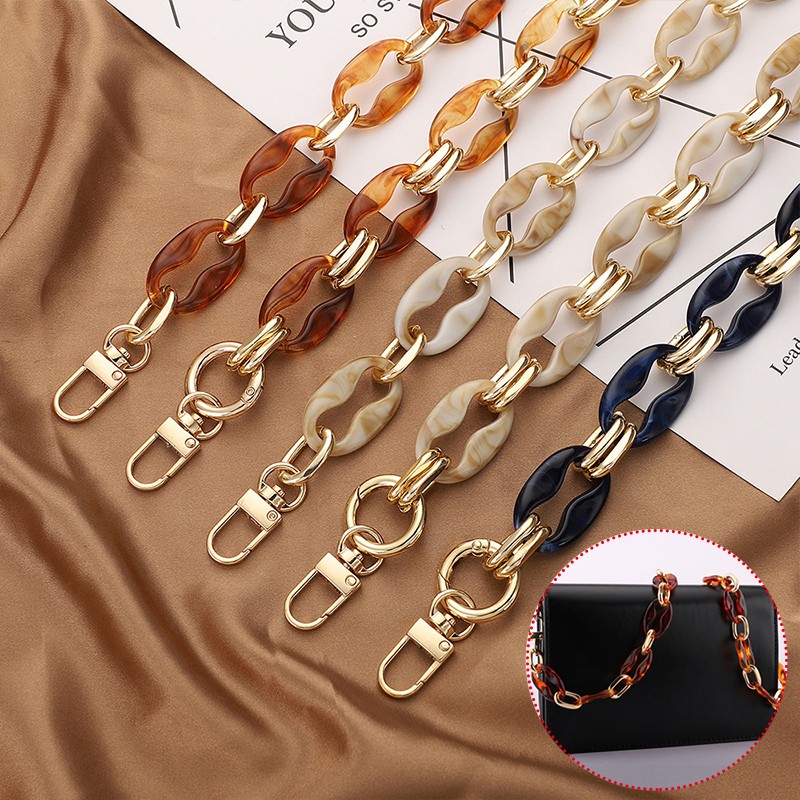 New acrylic bag chain bag belt bag removable colorful accessories women's resin chain chain of bags chain purse chain fishbone chain