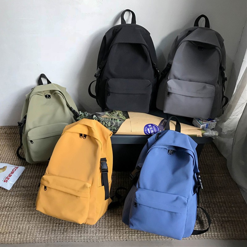 Fashion 2022 Waterproof Nylon Women Bags Large Small School Bag For Teenage Girls Solid Color Travel Backpack Mochilas Female