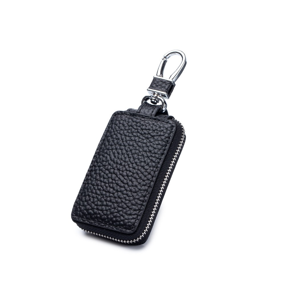 2022 New Genuine Leather Car Key Holder For Men Unisexl Keys Bag Men Leather Key Bag Women Zipper Key