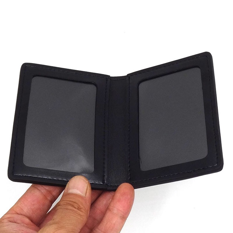 Leather Wallet ID Card Driver License ID Card Holder With FBI Stamp