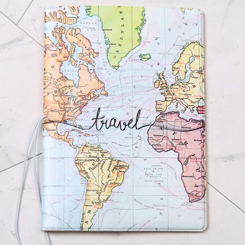 Portable Passport Travel Ticket Package Convenient Passport Bag Passport Case Travel Map Holder Protective Clip Travel Map