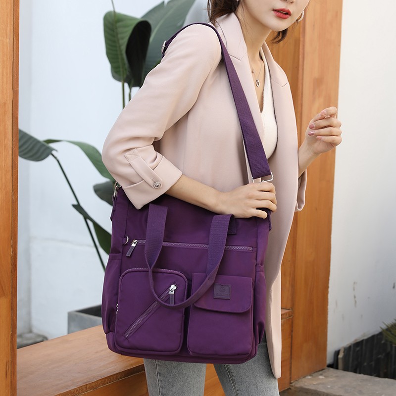 New Casual Crossbody Shoulder Bag Women High Capacity Bag Nylon Waterproof Multifunction Messenger Bags For Lady Handbags