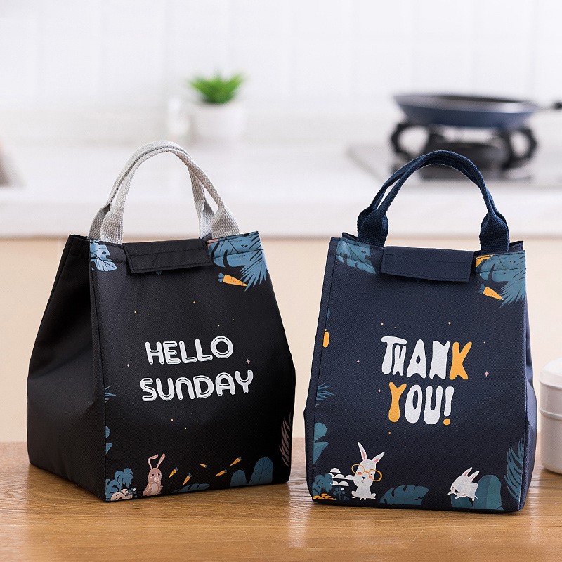 Cartoon fresh tote bag food waterproof insulation bag portable durable thick cooler bag Oxford multifunctional household supplies