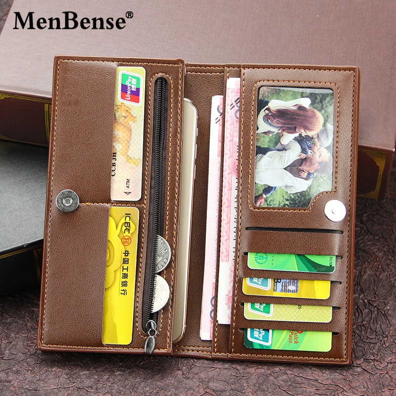 Mens Long Wallet PU Leather Credit Card Holder Purses Carteira Male Carteras Billetera Hombre Money Portfe Carte Clutch