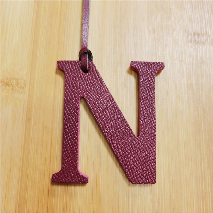 Leather English Letters Charm N Personalized Bag Pendant