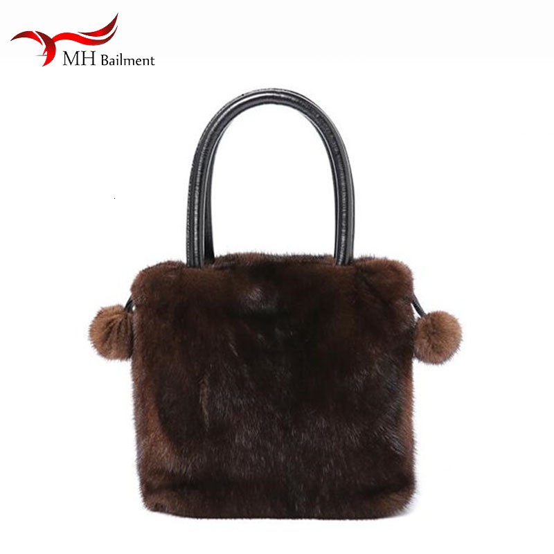 Women's Mink Bag, Drawstring Shoulder Bag, Fashionable, Built-in Pocket, 100% Autumn Winter Collection