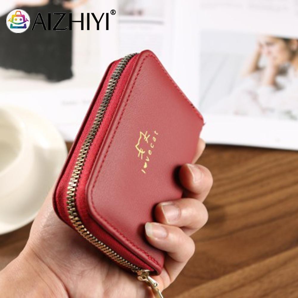 Women's PU Leather Pure Color Wallet Money Bag Ladies Small Day Clutches Card Holder Small Wallet