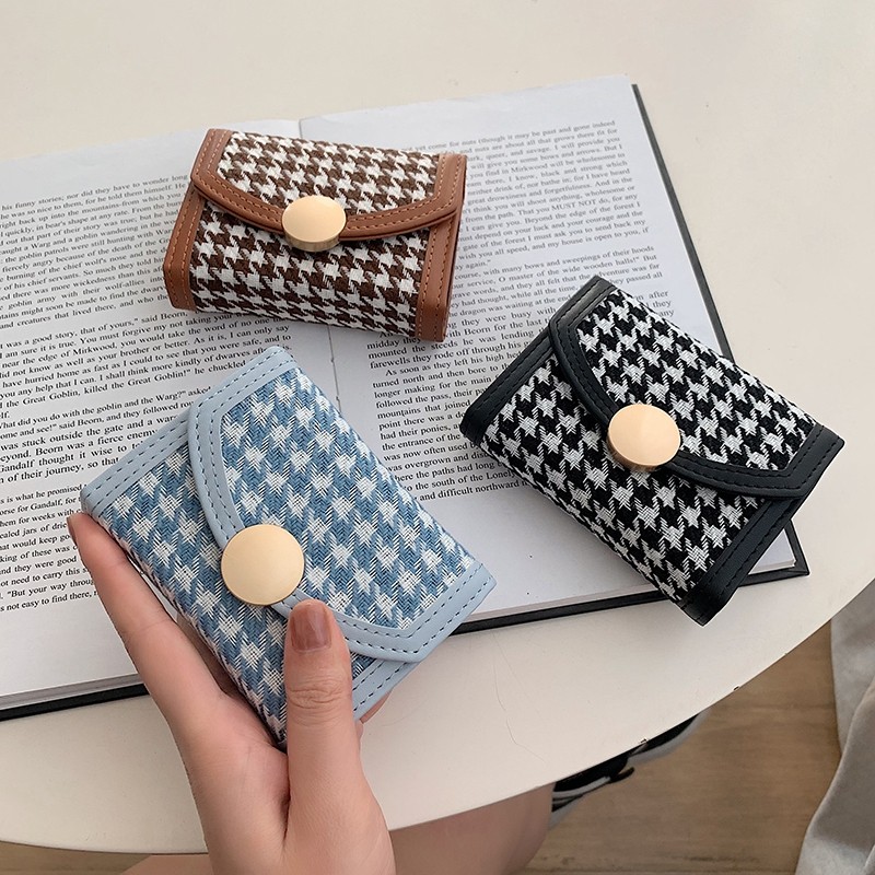 2022 New Mini Wallets hh9st Tech Short Women's Faux Leather PU Wallet Card Holder Coin Purse Female Pockets