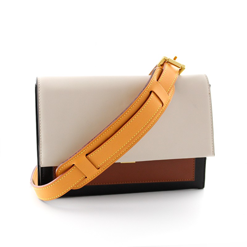 BAMADER Cowhide Bag Strap Application Brand Elegant Woman Bag High Quality Genuine Leather Replacement Apricot Yellow Shoulder Strap in Bags