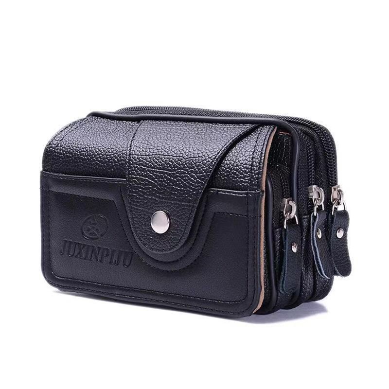 Pu Vintage Waist Pack Multifunction Phone Coin Waist Bag Vintage Unisex Belt Outdoor Small Purse Men Women