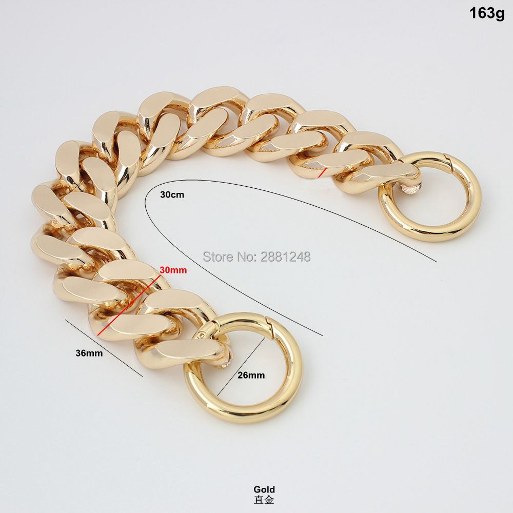 30mm 1-5pcs gold chain aluminum thick bag lightweight bags strap bag parts DIY handles accessory handbag straps bag