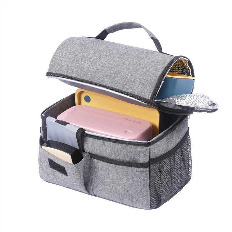 2 Layer Waterproof Lunch Bag Leakproof Thermal Fresh Cooler Thermal Picnic Food Fruit Bag Insulated Lunch Bag For Men Women