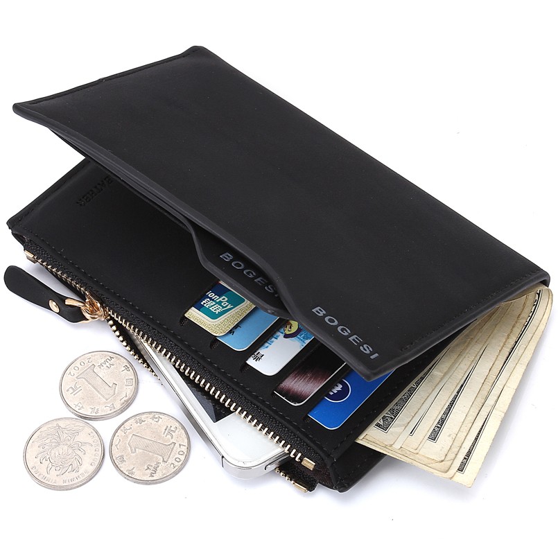 Hot Fashion Men Wallet Wallets For Women With Checkbook Holder Purse Clutch Slim Wallet Men Purses With Coin Zipper Gift Bag