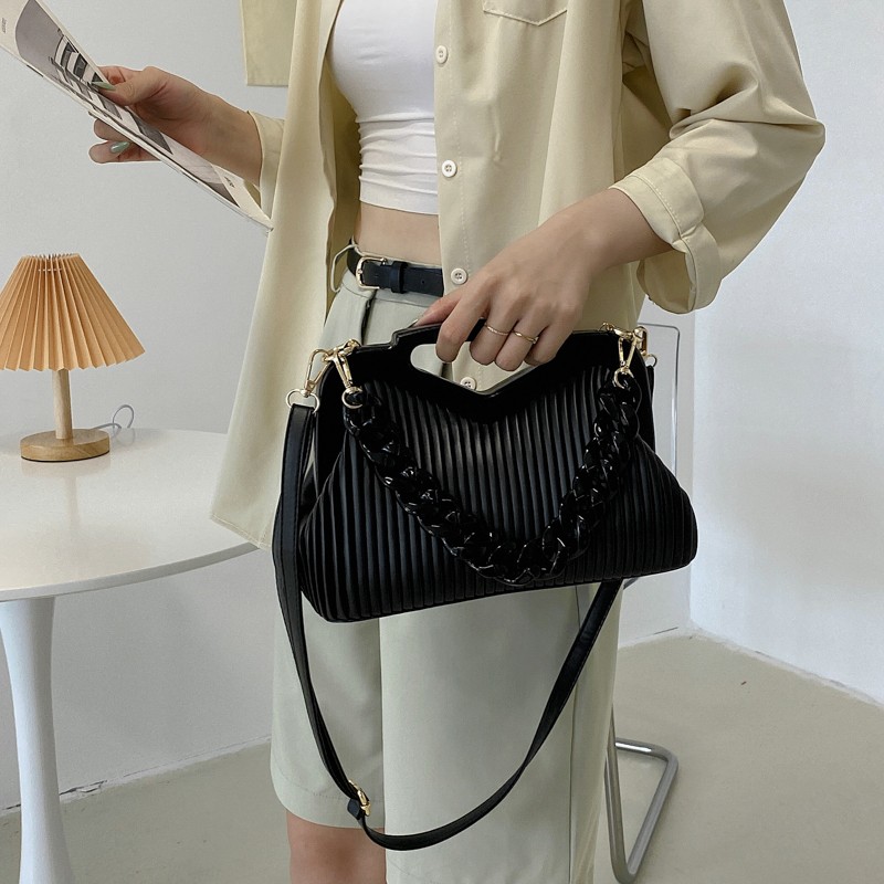 Top Brand Triangle Handbag Designer Pleated Shoulder Bag For Women Small Handbags High Quality Crossbody Bag Satchels Hobo Bags