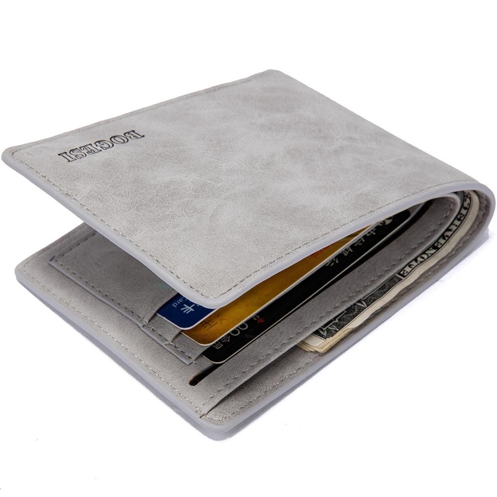 New Fashion Men Wallets Leather ID Card Holder Coin Purse Clutch Pockets With Zipper Men Wallet With Coin Bag Gift 2022