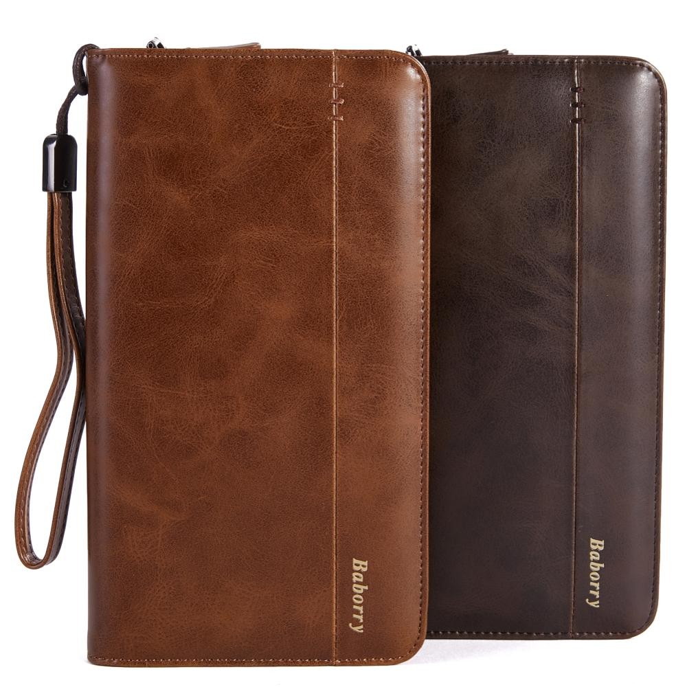 BABORRY-Men's Tall Handbag,Luxury,Multifunctional,Creative Cell Phone Wallet