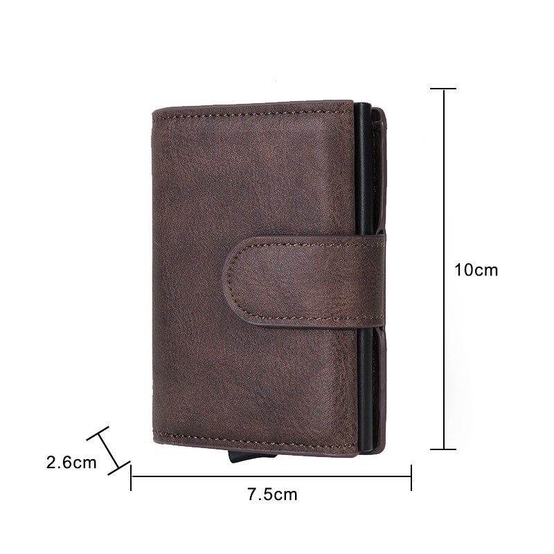 DIENQI 2022 RFID Genuine Leather Men Wallet Money Bag Slim Thin Mini Card Holder Hasp Purse Male Magic Designer Wallet Vallet