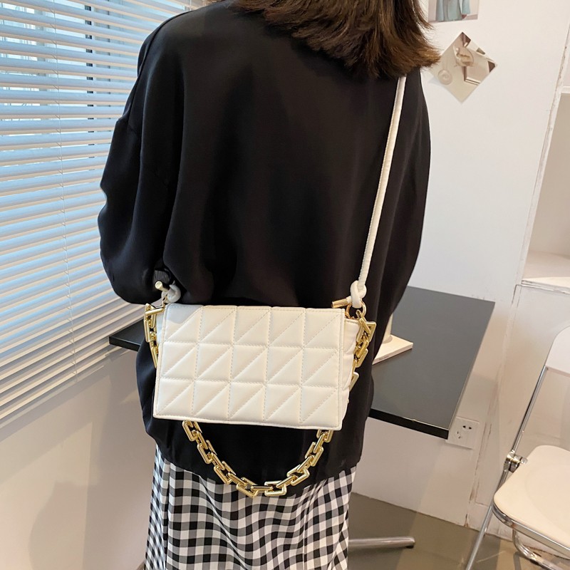 New Fashion Ladies Trend Shoulder Bags Rhombus Solid Color Design Women Crossbody Bags High Quality Pu Leather Handbags For Girl