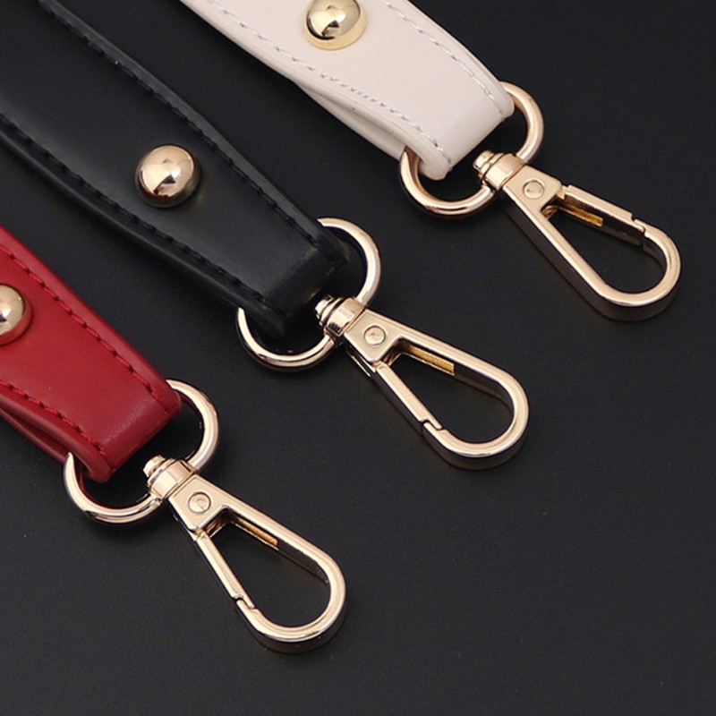 1pc 27cm PU Leather Wallet Straps Short Handbag Handle Strap DIY Replacement with Metal Buckets Purse Making Supplies Accessories