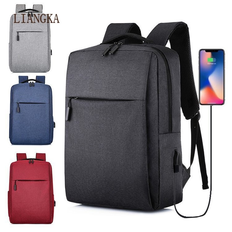 Men's Multifunctional Oxford Fabric Backpack Water Resistant 13 Inch Student School Bag With USB Charger Unisex 2021