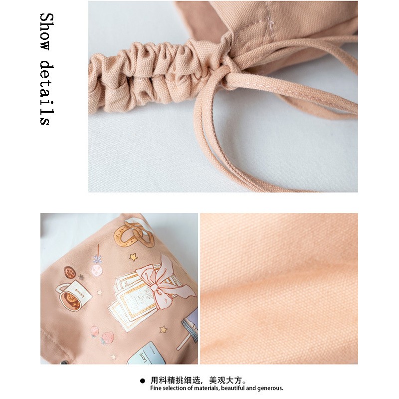 cute purse shoulder bags tote bags 2021 high quality fashion sweet japanese style cartoon pleated bow women shopper canvas bags