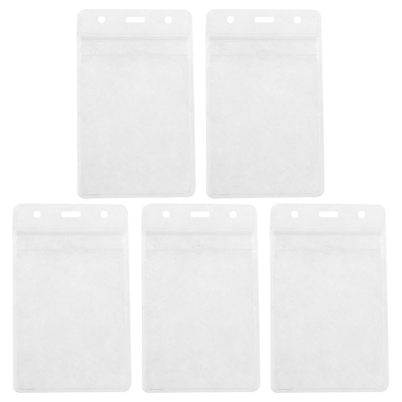 Popular Clear PVC Business Badge Exhibition ID Name Card Holders Waterproof 5X