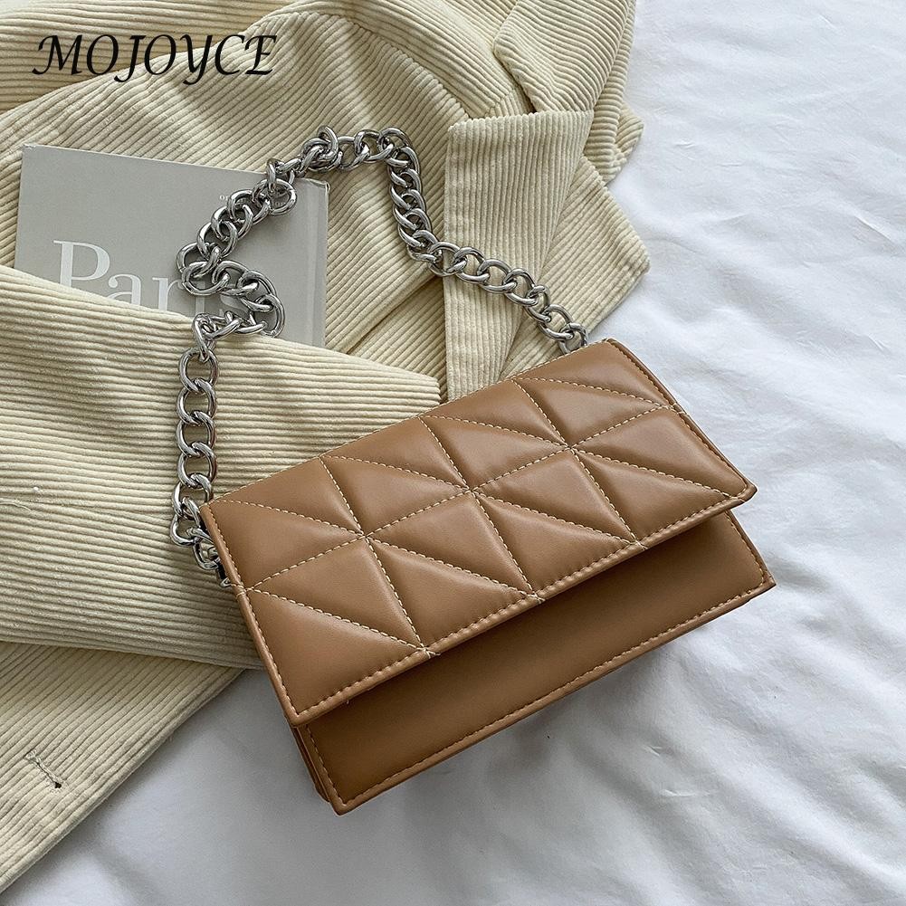 Female PU Leather Shoulder Bag Female Small Wallet All-match Travel Bags Lattice Trending Handbag Arbitrary Ladies Purse