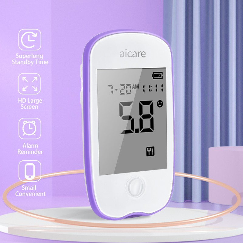 AICARE Blood Glucose Meter Glucometer Diabetic 50/100 Test Strips Lancets Blood Sugar Meter Monitor Medical Devices Tester