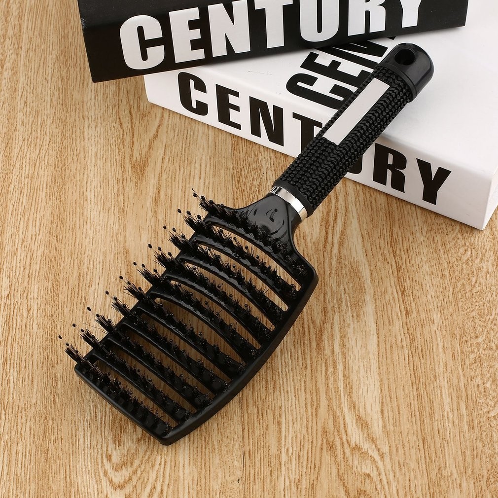 Scalp Massage Comb For Women, Bristles And Nylon, For Wet Or Curly Hair, Detangling Hair, For Hairdressing Salon