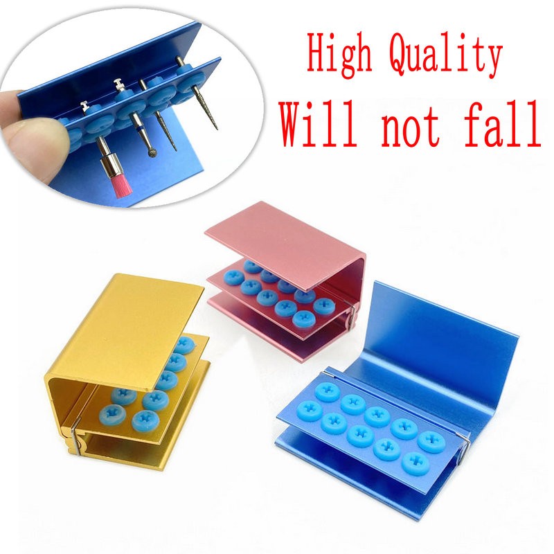 3pcs 10 Holes Dental Burs Holder Block Case For Burs High Speed ​​And Low Speed ​​Dental Burs Autoclavable Burs Holder