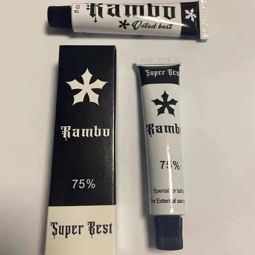 75% Rambo Tattoo Cream Pre Permanent Makeup Microblading Eyebrow Lip 10g