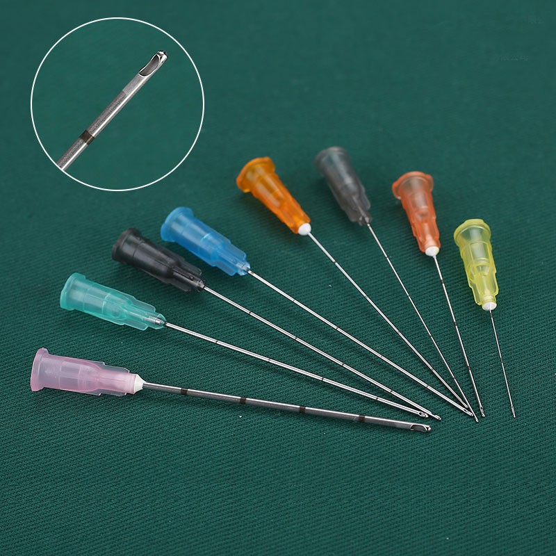 Blunt tip cannula for filler injection 18G 21G 22G 23G 25G 27G30G uric acid face fill nose slight blunt needle 2pcs/pack *10