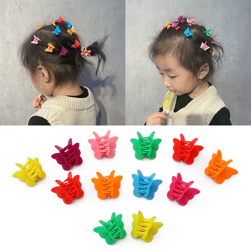 Colorful Butterfly Hair Clips 15x18mm 20/50/100/200pcs Mini Barrettes Hair Styling Tool