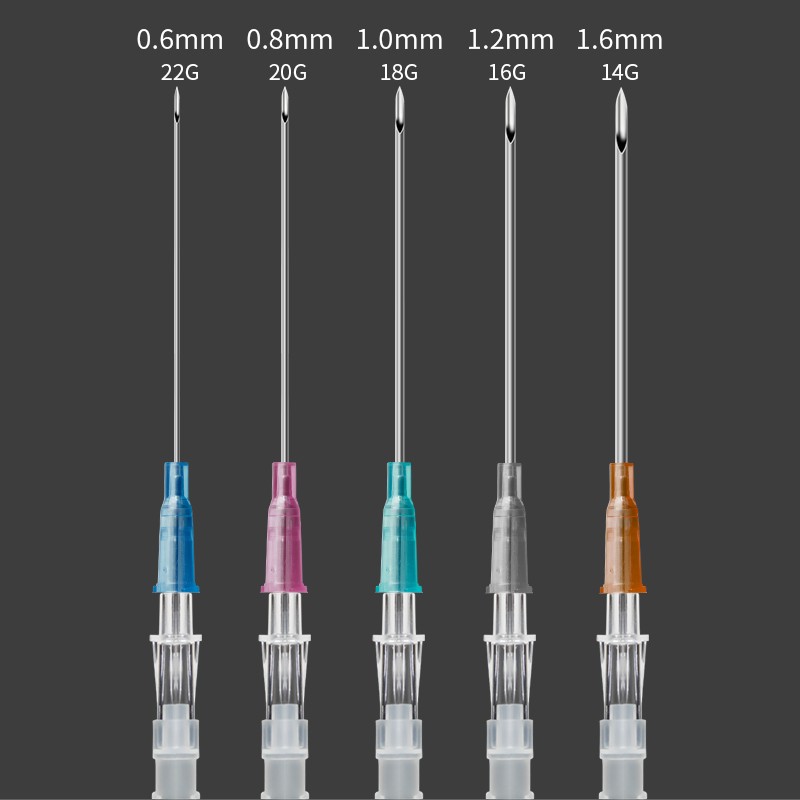 Disposable body piercing needles sterile steel surgical needles 14g 16g 18g 20g 22g 50pcs