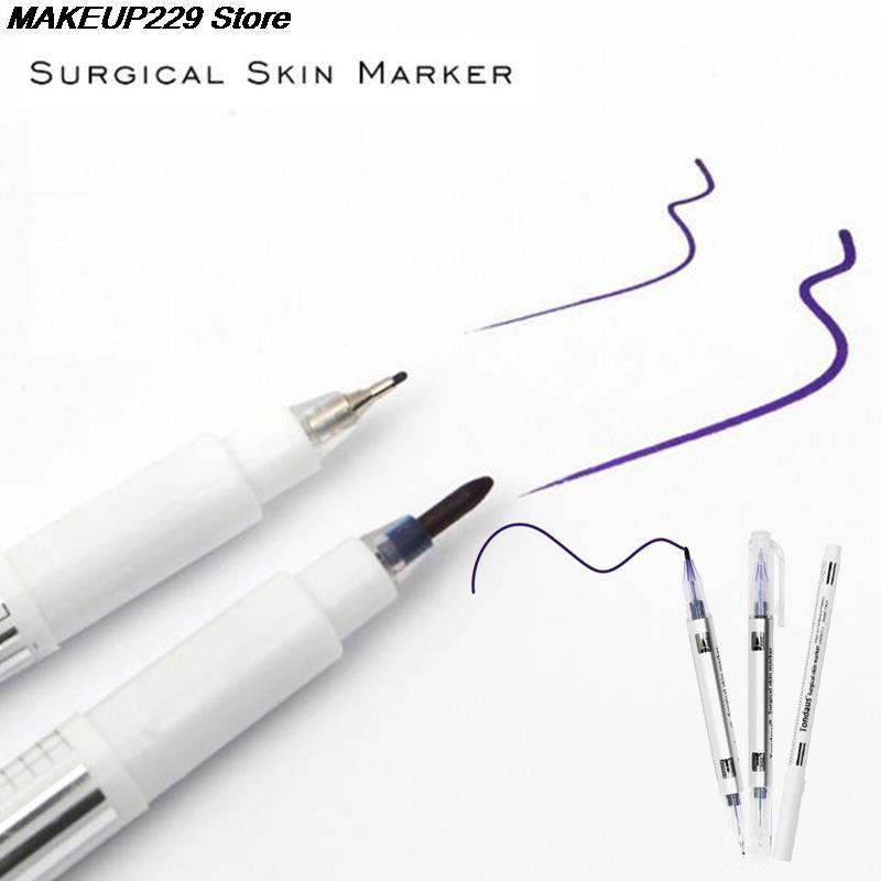 Hot 1 Set Surgical Eyebrow Skin Tattoo Marker Pen Accessories Tool With Measuring Ruler