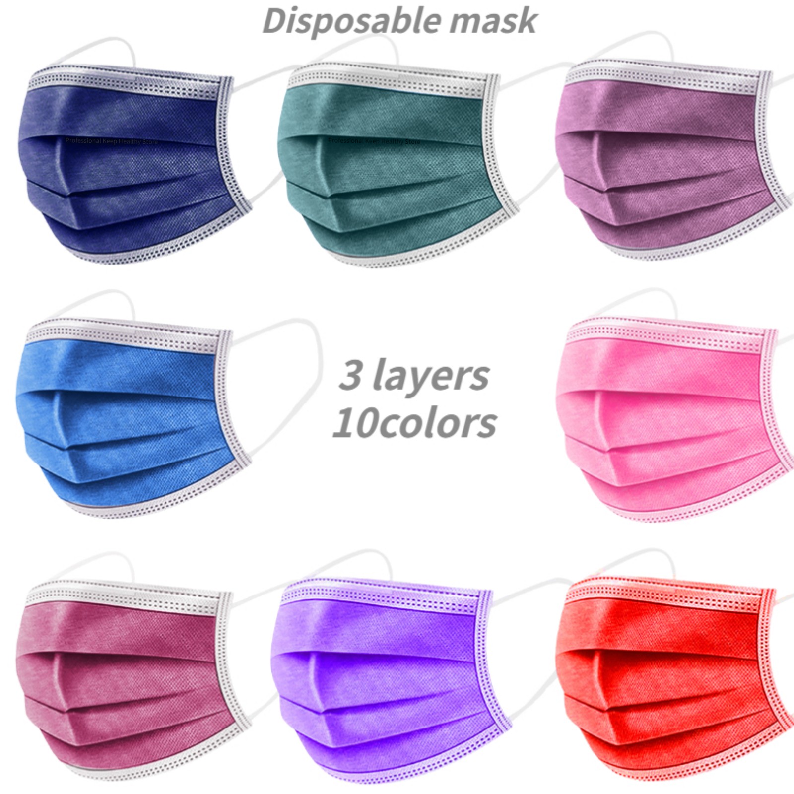 Disposable Mask Adult Colorful Face Masks Black Mouth Anti Dust Mascarillas quiurgicas homology adas Melt Puffed Cloth Fashion Mask