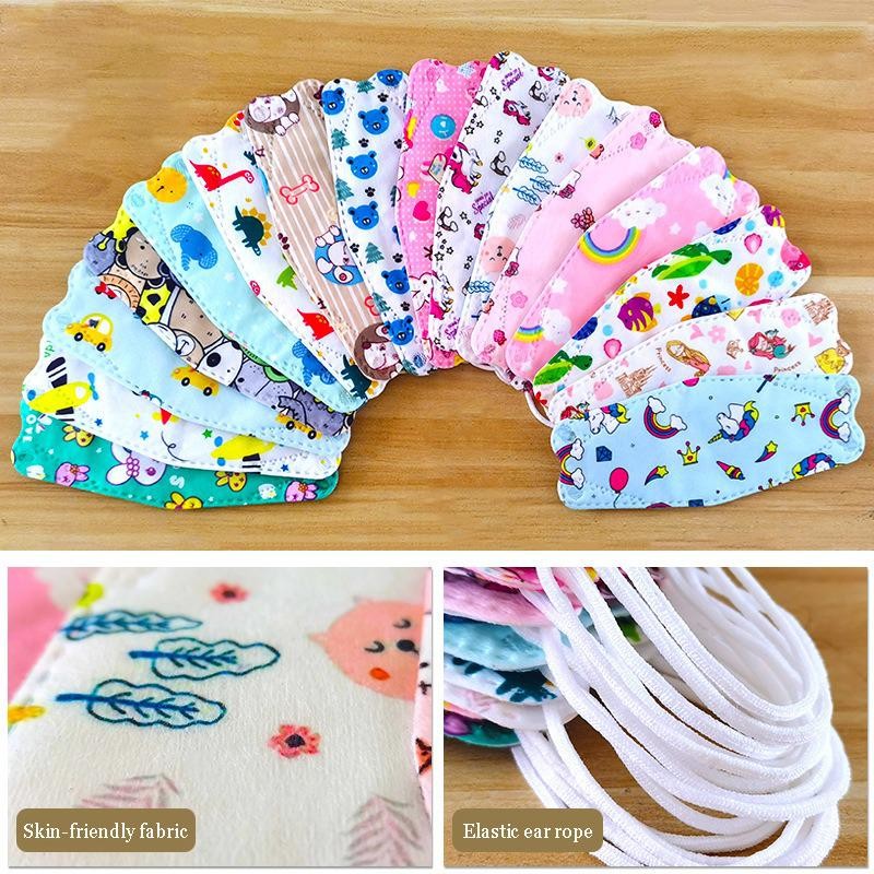 50-200pcs FPP2 Children's Mask KN95 Cartoon Face Mask Reusable Dustproof Breathable Protective For Boys Girl 4-12 Years Mascarilla