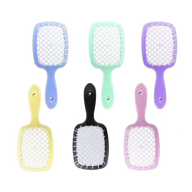 Hair Tangle Comb Detangling Hair Brush Large Plate Massage Combs Hollow Out Hair Brushes Barber Comb Salon Hair Styling Tools