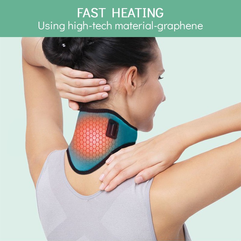 Electric Heating Neck Brace Cervical Vertebra Fatigue Reliever Therapy Neck Pain Relieve Moxibustion Belt Health Care Tool