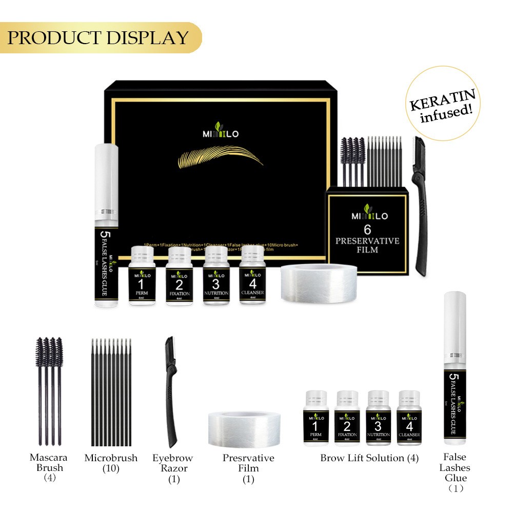 High Quality Keratin Eyelash Eyebrow Perming Kits Wild Lashes Eyebrow Curling Lifting Ironing Kits DIY Complete Makeup Accessories