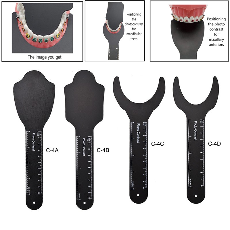 Dental Photo Contrast Kit Dental Oral Photography Black Back Plate Palital Contrast 4pcs/set