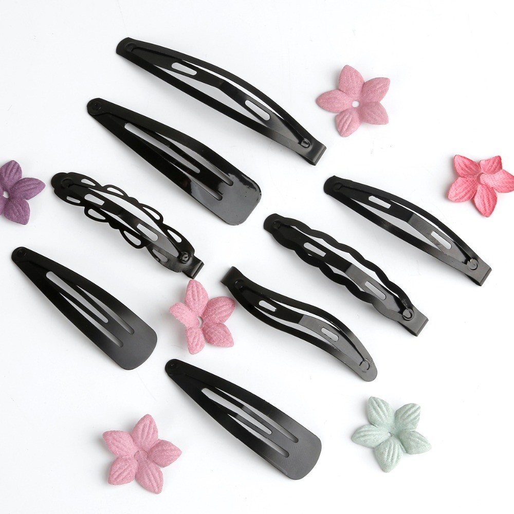 Black Sample 12pcs/set Metal Hair Barrettes Hairpins BB Headbands Hair Clip for Girls Womens Hairgrips Hair Styling Accessories