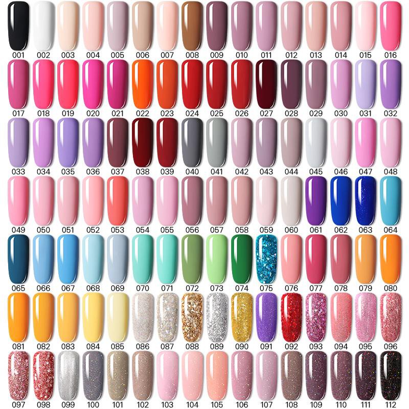 LILYCUTE 10/20/8/2pcs Gel Nail Polish Set Semi Permanent Glitter Hybrid Varnish Base Top Coat Soak Off UV LED Nails Gel