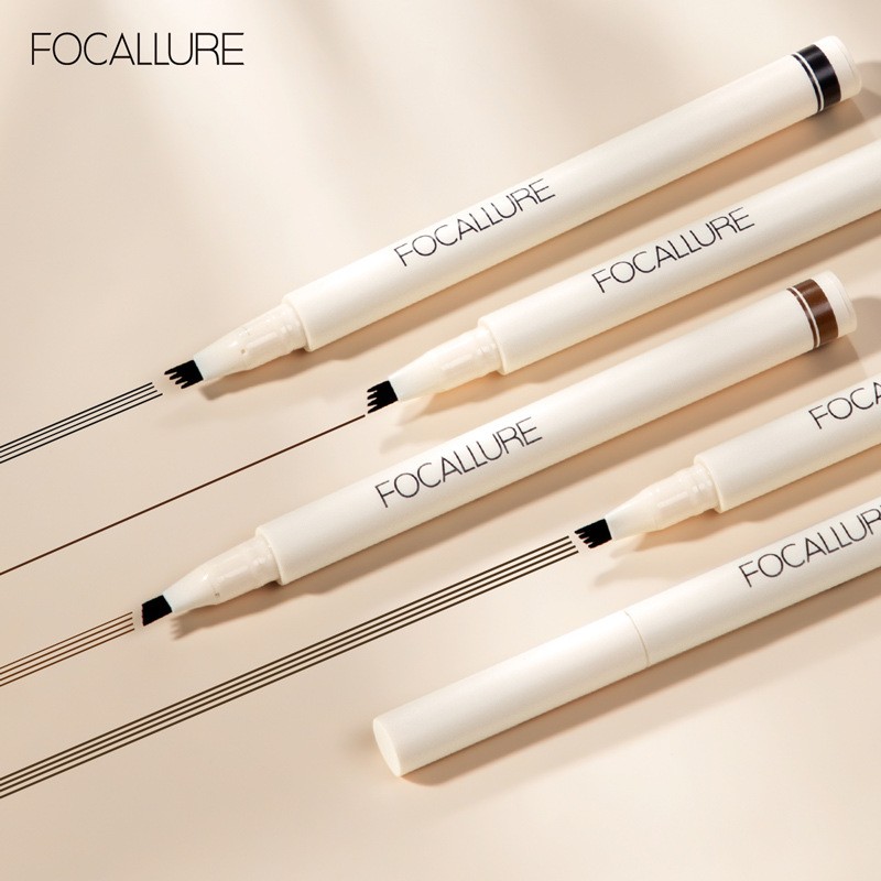 FOCALLURE - 4 Prong Liquid Eyebrow Pencil, Natural Makeup, Waterproof, Durable, Easy to Create Wild, TSLM1